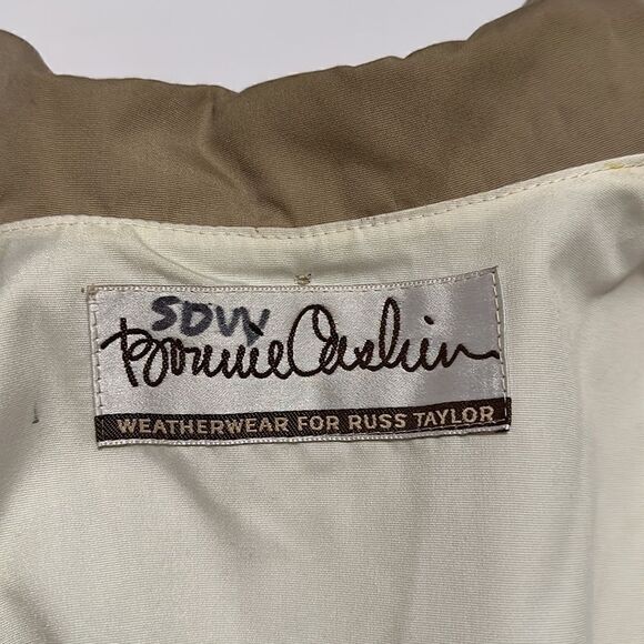 Vintage 1970 Bonnie Cashin khaki cape coat with duster size 14 - Picture 13 of 17